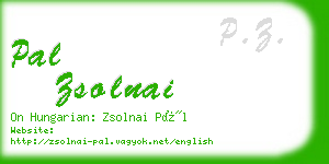 pal zsolnai business card